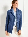 Talbots Petite - Sweater Sleeve Jacket - Navy Blue Dusk - Medium - 100% Cotton  In Navy Blue Dusk