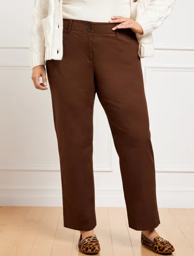 Talbots Plus Size -  New England Chinos Pants - Dark Walnut - 22
