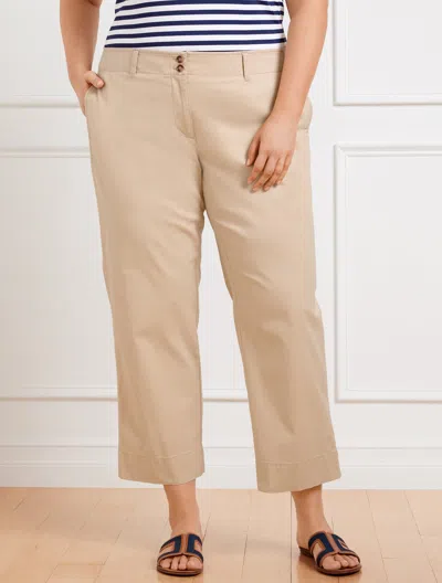 Talbots Plus Size -  New England Crop Chinos Pants - Fawn - 22