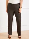 Talbots Misses -  Southampton Straight Leg Pants - Polished Twill - Brown/ivory - 6 In Brown,ivory