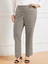 Talbots Plus Petite -  Southampton Straight Leg Pants - Lucetta Glen Plaid - Black - 14 In Black