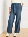 Talbots Plus Size - Belted Wide Ankle Pants - Kali Wash - 3x  In Kali