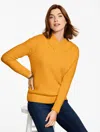 Talbots Plus Size - Textured V-neck Pullover Sweater - Golden Maize - 3x  In Yellow