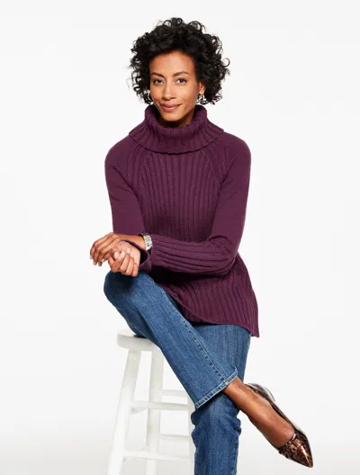 Talbots Plus Size - Turtleneck Sweater - Eggplant - X  In Purple