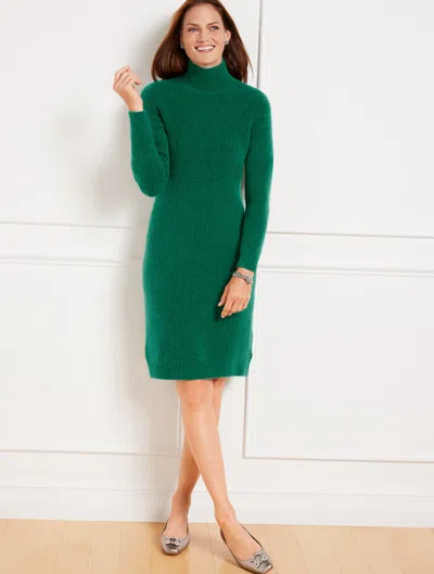 Talbots Plus Size - Turtleneck Sweater Dress - Highland Green - 3x