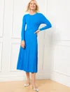 Talbots Twist Front Ribbed Sweater Dress - Bold Blue - Xl  In Bold Blue