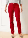 Talbots Plus Size - Straight Leg Velveteen Pants - Curvy Fit - Red - 24  In Red