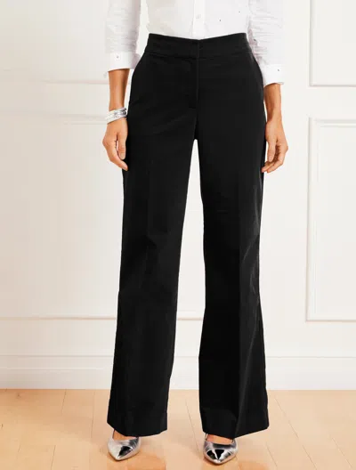Talbots Wide Leg Velveteen Pants - Black - 18