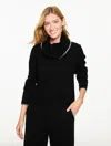 Talbots Plus Size - Whipstitch Cowl-neck Sweater - Black - 3x  In Black