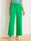 Talbots Plus Petite - Wide Ankle Fresh Poplin Pants - Bright Green - 14  In Bright Green
