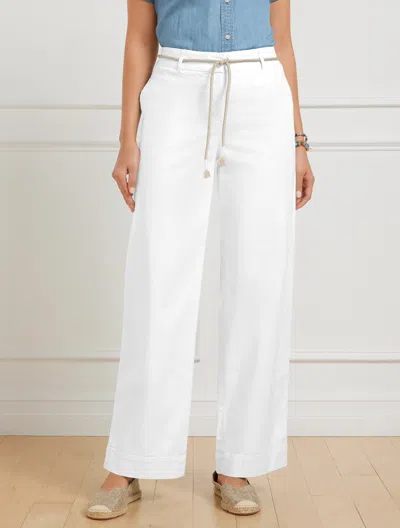Talbots Plus Petite - Wide Ankle Pants - White - 22