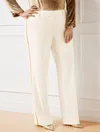 Talbots Plus Size - Wide Leg Pants - Sequin Stripe - Ivory - 18  In Ivory