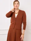 Talbots Plus Size - Wool Blend V-neck Cardigan Sweater - Ginger Brown - 3x