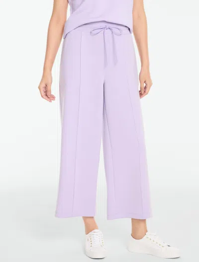 Talbots Plus Size - Airknit Stretch Wide Crop Pants - Pastel Lilac - 3x  In Purple