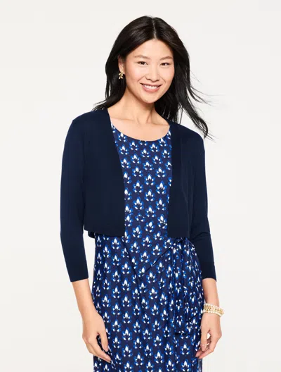 Talbots Plus Size Classic Dress Shrug - Blue - 2x