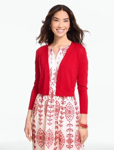 Talbots Plus Size Classic Dress Shrug - Red - 3x