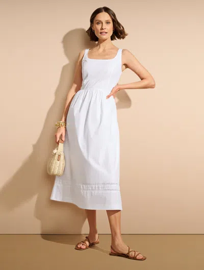 Talbots Plus Size - Cotton Fit & Flare Dress - White - 24
