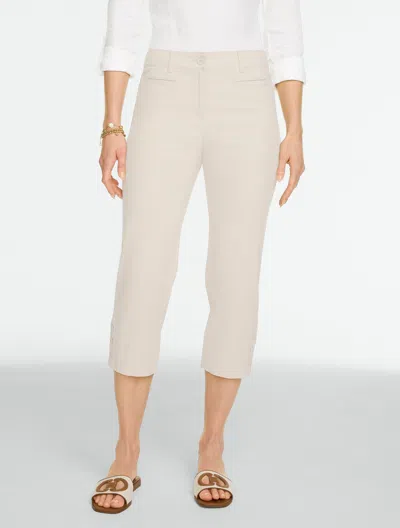 Talbots Plus Size - Heritage Twill Capri Pants - Curvy Fit - Oat - 24  In Brown
