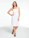 Talbots Plus Size - Patchwork Eyelet Shift Dress - White - 22 - 100% Cotton  In White