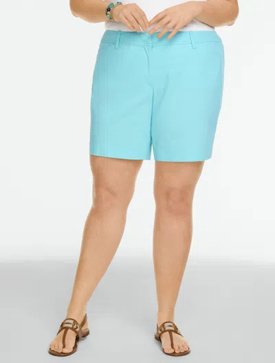Talbots Plus Size - Perfect Shorts - 10.5” - Turquoise Blue - 24