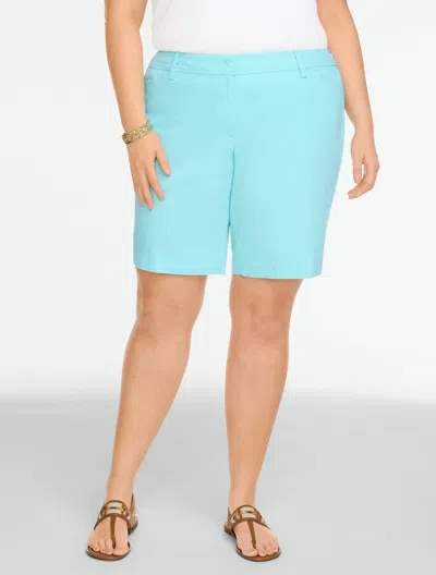 Talbots Plus Size - Perfect Shorts - 9” - Turquoise Blue - 20
