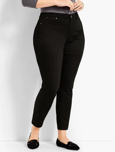 Talbots Plus Size Slim Ankle Jeans - Curvy Fit - Black - 24