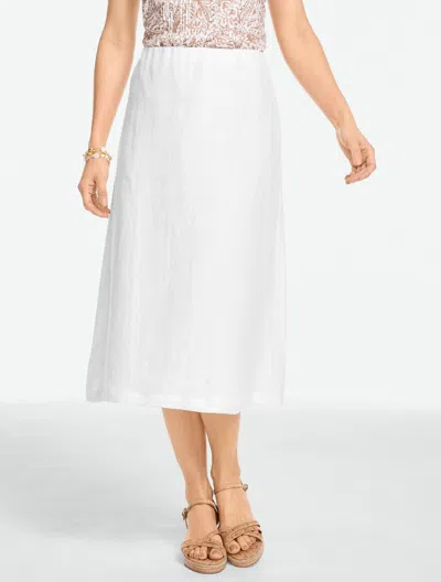 Talbots Plus Size - Slip Midi Skirt - White - 24