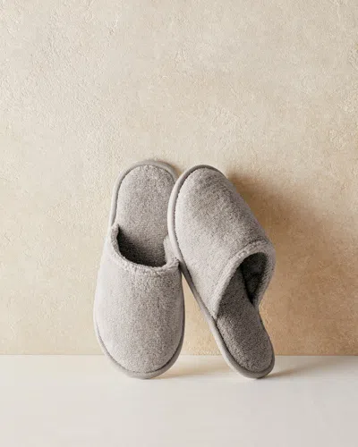 Talbots Plush Slippers - Grey Sky Heather - Small  In Gray