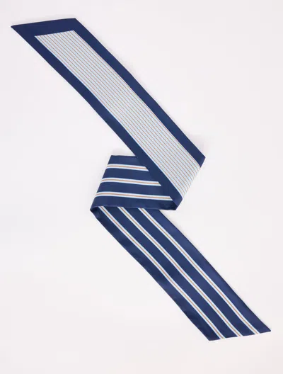 Talbots Poised Stripe Skinny Scarf - Ink - 001