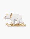 Talbots Polar Bear Brooch - Ivory/gold - 001  In Multi