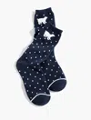 Talbots Polar Bear Trouser Socks - Ink - 001  In Black
