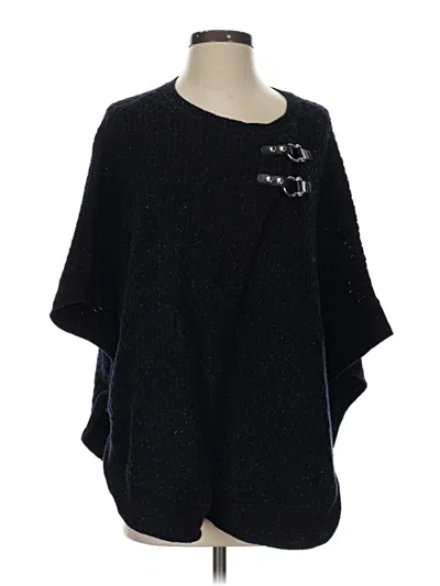 Pre-owned Talbots Poncho In Black