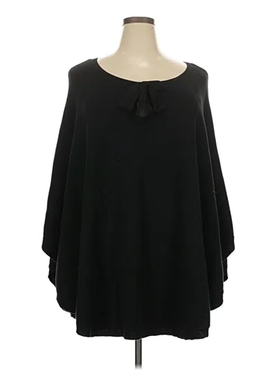 Pre-owned Talbots Poncho In Black