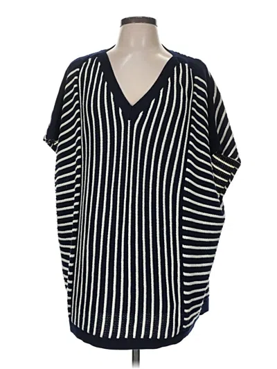 Pre-owned Talbots Poncho In Blue