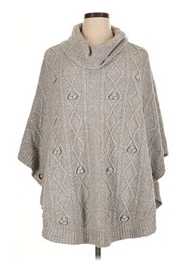 Pre-owned Talbots Poncho In Gray