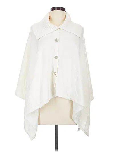 Pre-owned Talbots Poncho In Ivory
