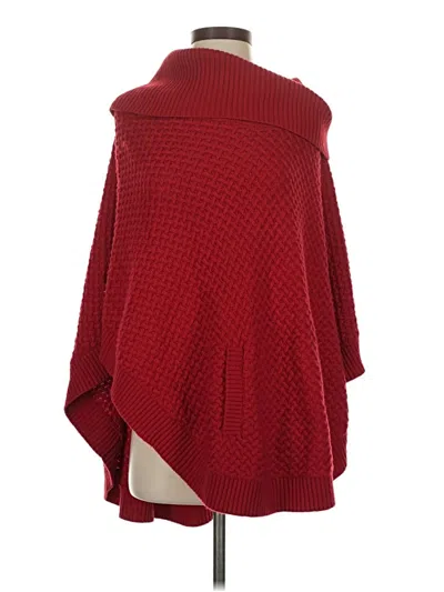 Pre-owned Talbots Poncho In Red
