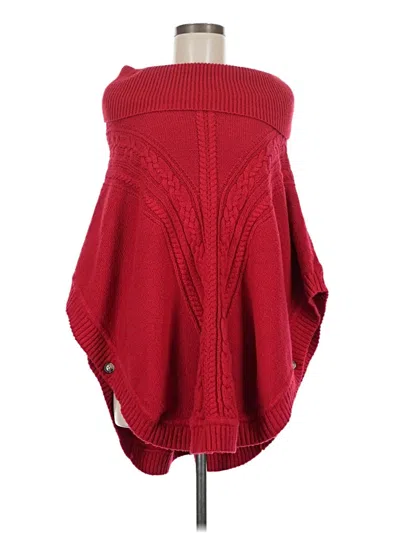 Pre-owned Talbots Poncho In Red