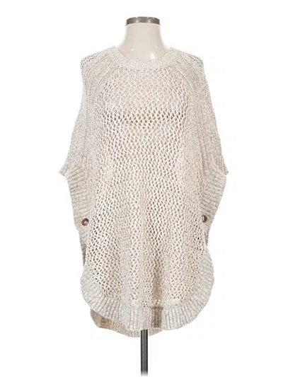 Pre-owned Talbots Poncho In White