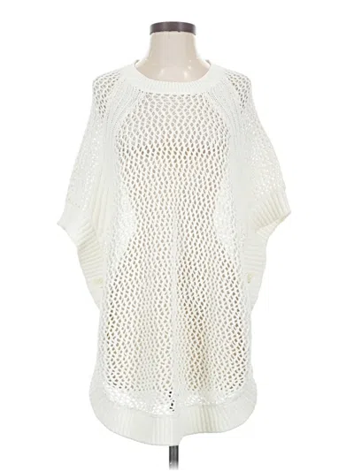 Pre-owned Talbots Poncho In White