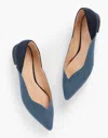 Talbots Portia Denim Trim Nappa Flats - Medium Denim/indigo - 9m