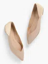 Talbots Portia Metallic Nappa Flats - Rattan/gold - 11m