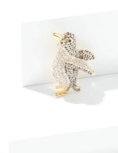 Talbots Proper Penguin Brooch - Black/gold - 001  In Black,gold