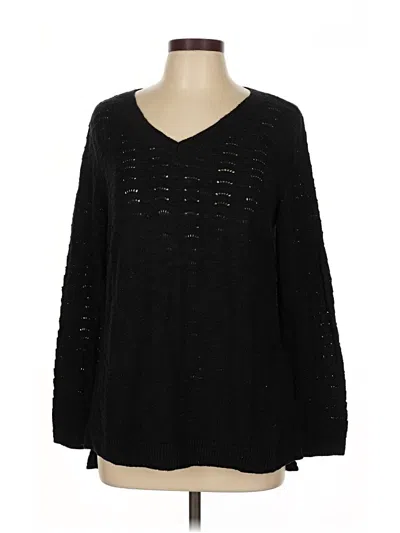 Pre-owned Talbots Pullover Sweater In Black