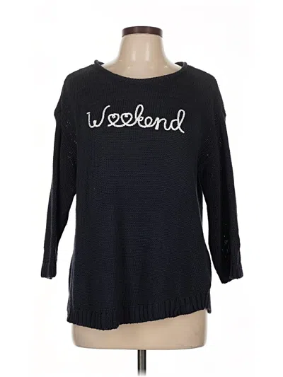 Pre-owned Talbots Pullover Sweater In Black