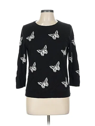 Pre-owned Talbots Pullover Sweater In Black