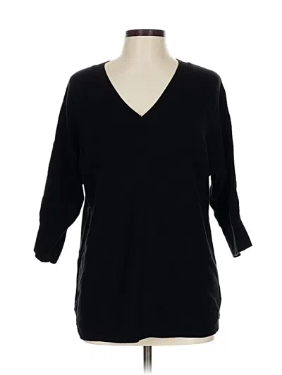 Pre-owned Talbots Pullover Sweater In Black