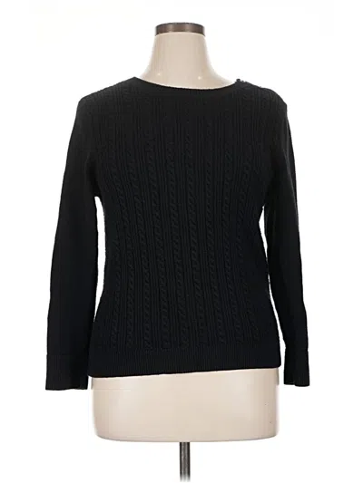 Pre-owned Talbots Pullover Sweater In Black