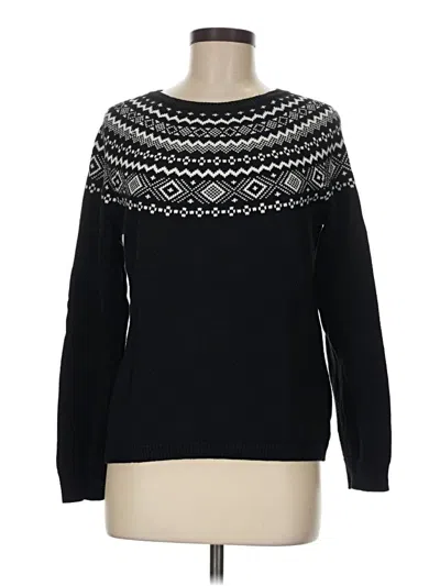 Pre-owned Talbots Pullover Sweater In Black