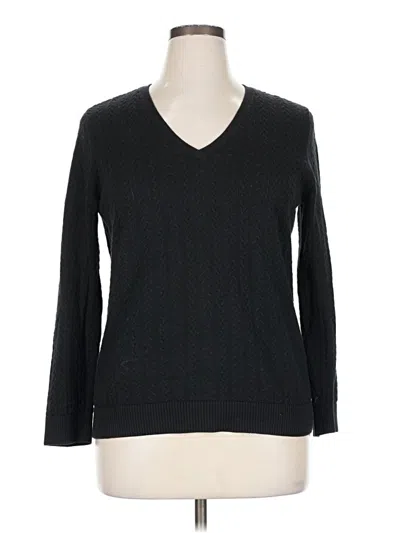 Pre-owned Talbots Pullover Sweater In Black